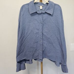 H&M Slate Blue Collared Shirt‎